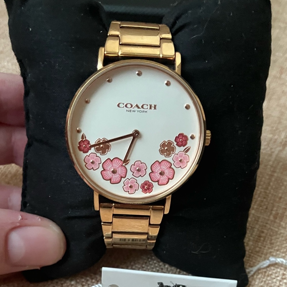 NWT Coach cherry blossom watch